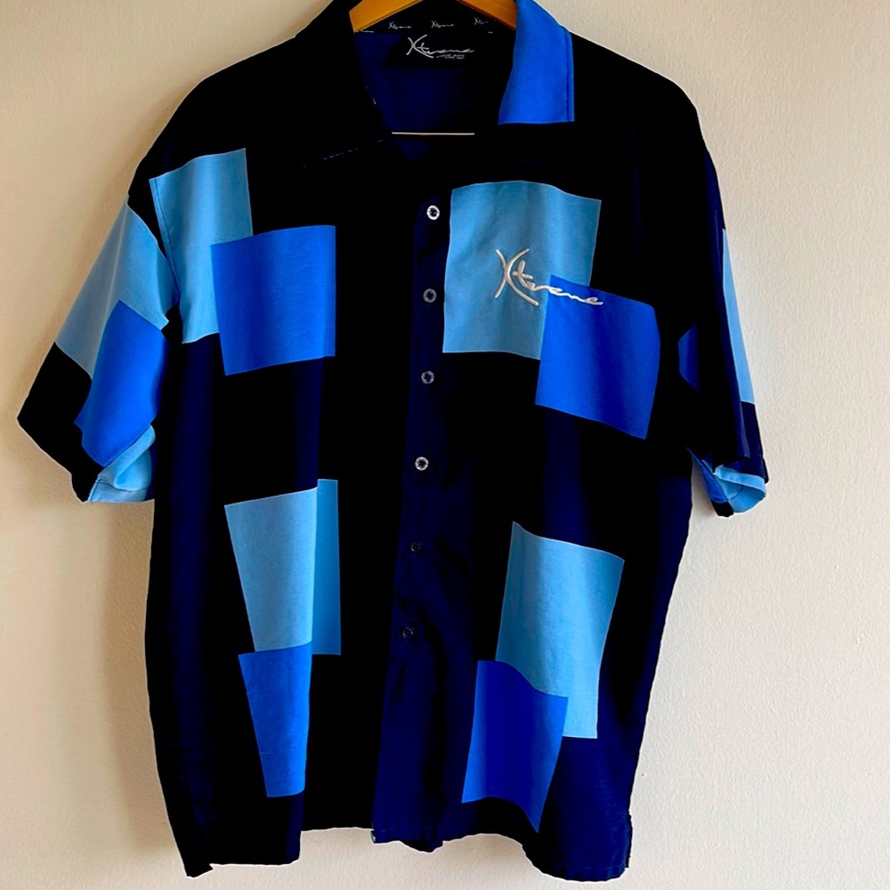 European design summer casual mens shirt:  M- pre owed in good condition